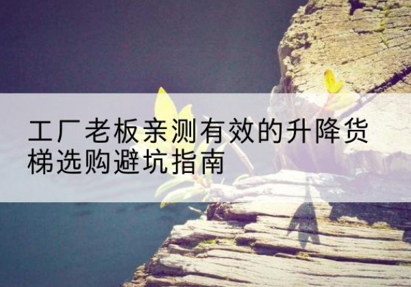 贡嘎升降货梯怎么选-工厂老板亲测有效的升降货梯选购避坑指南